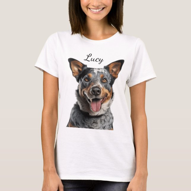 BEAUTIFULLA AUSTRALISKA NÖTKREATUR HUND ANSIKTE T SHIRT (Framsida)