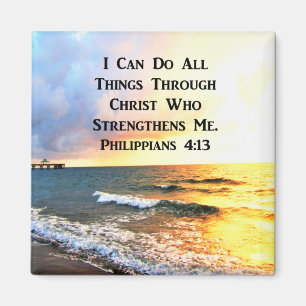BEAUTIFULLA FILIPPIANER 4:13 SCRIPTURE PHOTO MAGNET