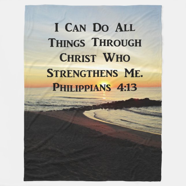 BEAUTIFULLA PHILIPPIANER 4:13 FOTOKONSTRUKTION FLEECEFILT (Framsidan)