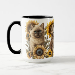 BEAUTIFULLA VATTENFÄRGKITTENTER MED SUNFLÖDEN MUGG