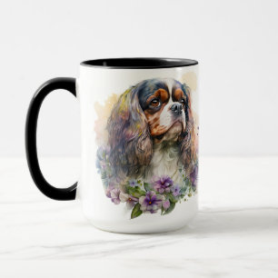 BEAUTIFULLA WATERCOLOR CAVALIER KUNG CHARLES SPANI MUGG