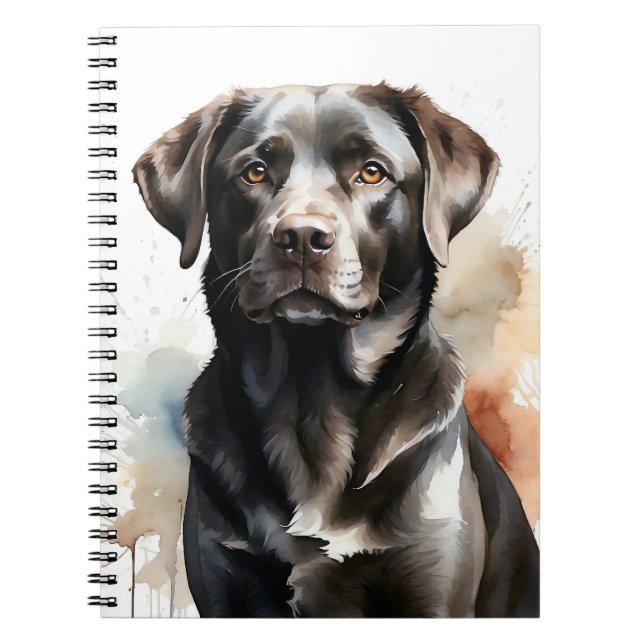 BEAUTIFULLT BLACK LABRADOR RETRIEVER HUND ANTECKNINGSBOK (Framsidan)