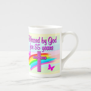BEAUTIFULLT BLESSERAT AV GOD 85:E BIRTHDAY MUGG BENPORSLIN MUGG