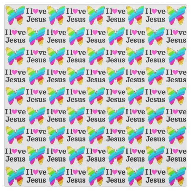 BEAUTIFULLT BUTTERFLY I KÄRLEK JESUS TYG (Provkarta)