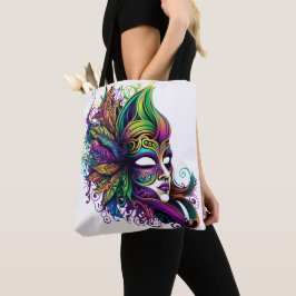 BEAUTIFULLT FÄRGAD MARDI GRAS MASK TYGKASSE