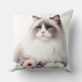 BEAUTIFULLT FLUFFY RAGDOLL CAT MED FLÖDEN KUDDE