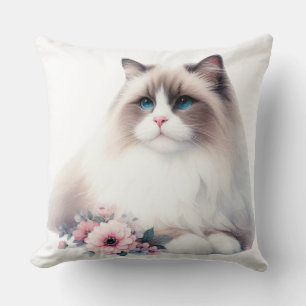 BEAUTIFULLT FLUFFY RAGDOLL CAT MED FLÖDEN KUDDE