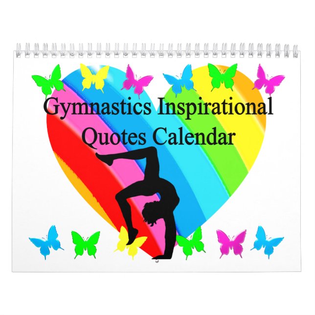 BEAUTIFULLT INSPIRATIONELLA KVOTER GYMNAST KALENDE KALENDER (Omslag)