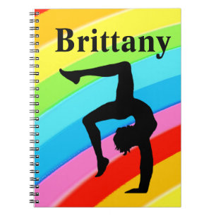 BEAUTIFULLT PERSONLIG GYMNASTICS JOURNAL ANTECKNINGSBOK MED SPIRAL