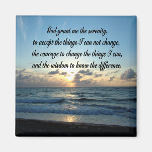 BEAUTIFULLT SERENITET PRAYER OCEAN PHOTO MAGNET