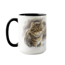 BEAUTIFULLT VATTENFÄRGBROWN TABBY KATT