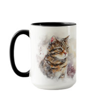 BEAUTIFULLT VATTENFÄRGBROWN TABBY KATT
