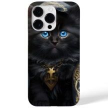 BEAUTIFULLT VATTENFÄRGSVART CAT MED GULD VEIL