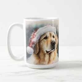 BEAUTIFULLT VATTENFÄRGSVÅRT HUND KAFFEMUGG