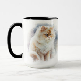 BEAUTIFULLT VATTENFLUFFY ANGORA CAT MUGG