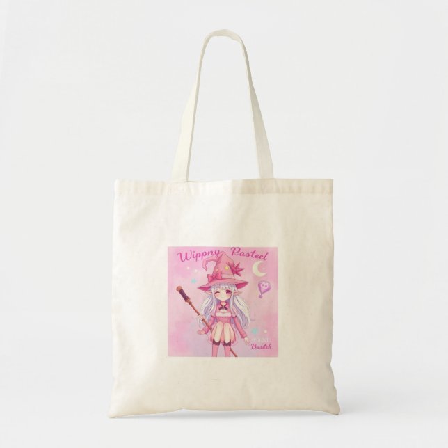Beautifully Designed Cute Looking Witch in Pastel Tygkasse (Framsidan)