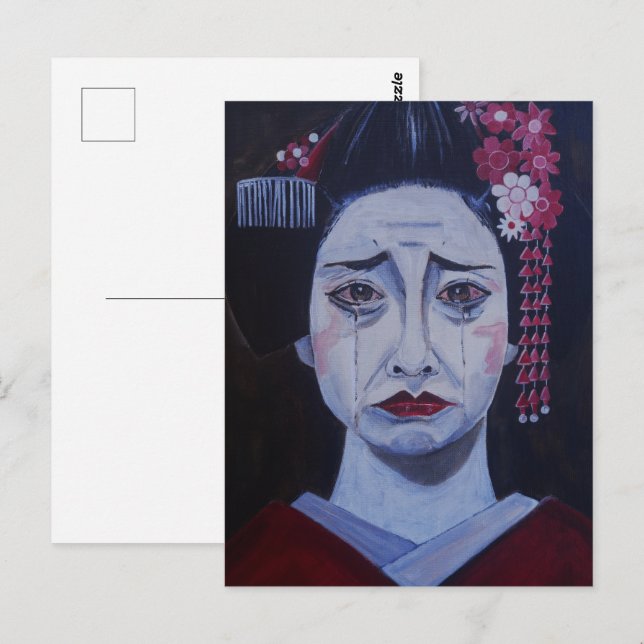 Beautifully Sad Painting by Alfred Fox Vykort (Fram/baksida)