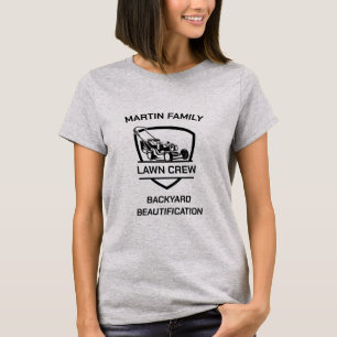 Beautining av Gräsmatta Crew Matching Family Shirt T