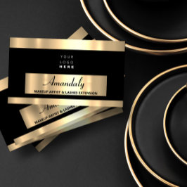 Beautique Shop Black White guld Mode Visitkort