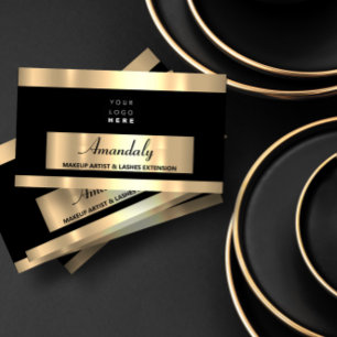 Beautique Shop Black White guld Mode Visitkort