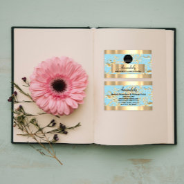 Beautique Shop Blue guld Marble Glitter Mode Visitkort