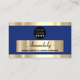 Beautique Shop Blue Navy guld Mode Visitkort