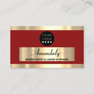 Beautique Shop Burgundy Maroon guld Mode Visitkort