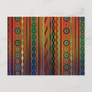 Beautucent Translucent Tribal Mönster Vykort
