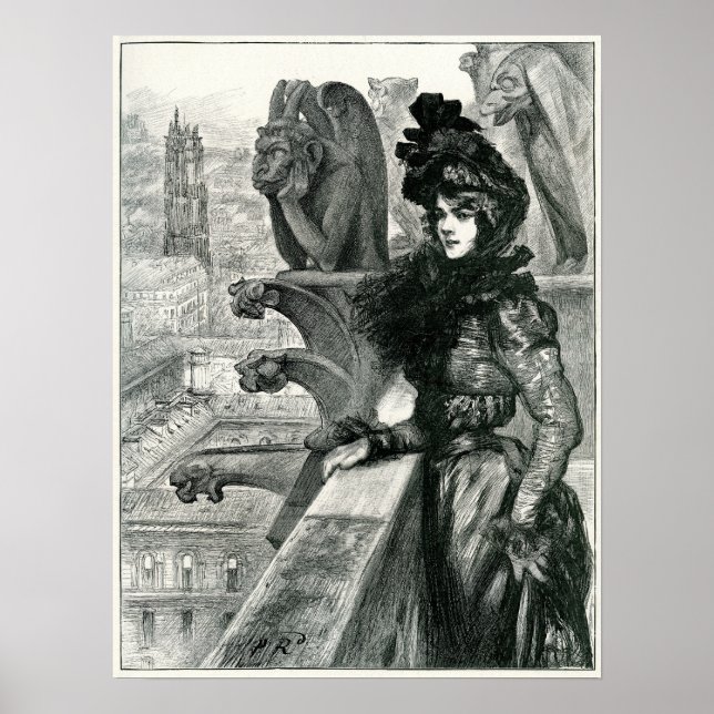Beauty amount the Djävulen, Notre Dame, Paris Poster (Framsidan)