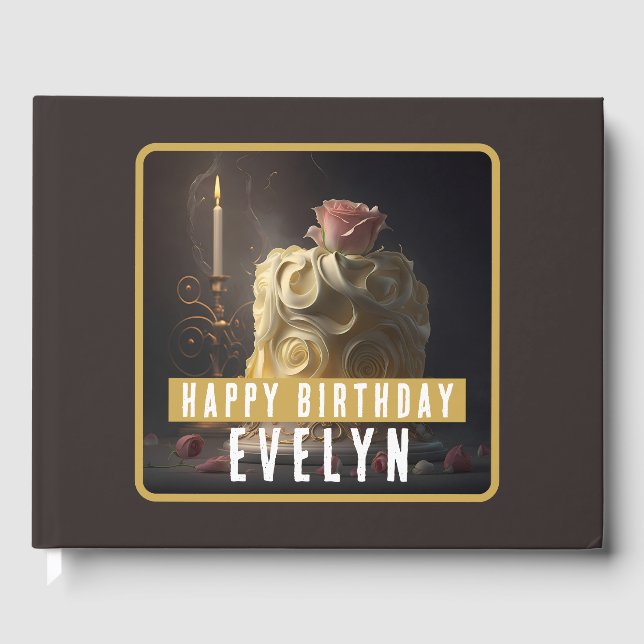 Beauty and Beast Cake - Birthdays Gästböcker (Framsida)