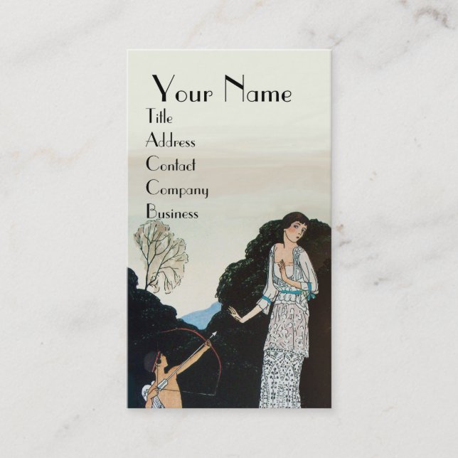 BEAUTY AND CUPID - MODE DESIGNER MAKEUP ARTIST VISITKORT (Framsida)