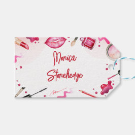 Beauty and makeup spa-födelsedag presentetikett