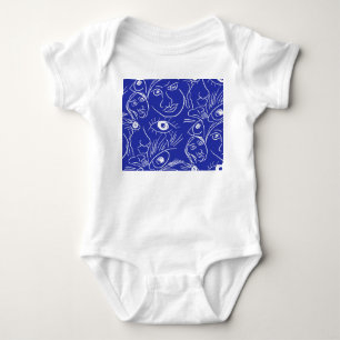 Beauty ansikte: one-line teckning. t shirt