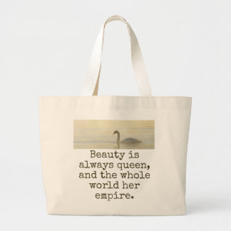 Beauty är alltid Queen - Beauty Quote Jumbo Tygkasse