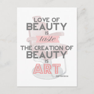 Beauty är Art Hair Stylist Salon Postcard Vykort