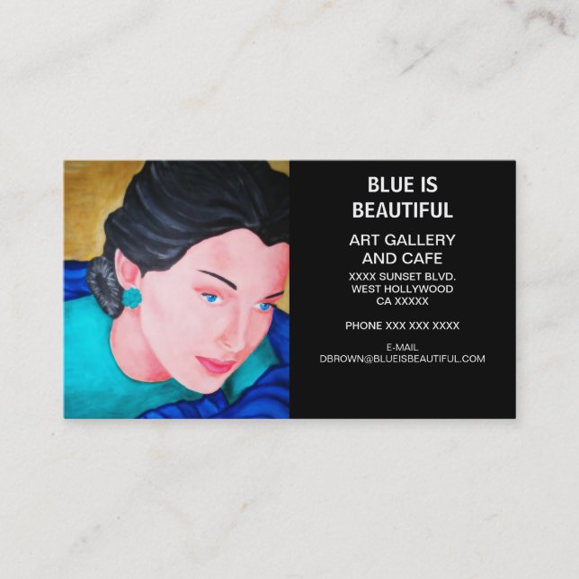 BEAUTY ÄR BLUE VISITKORT (Framsida)