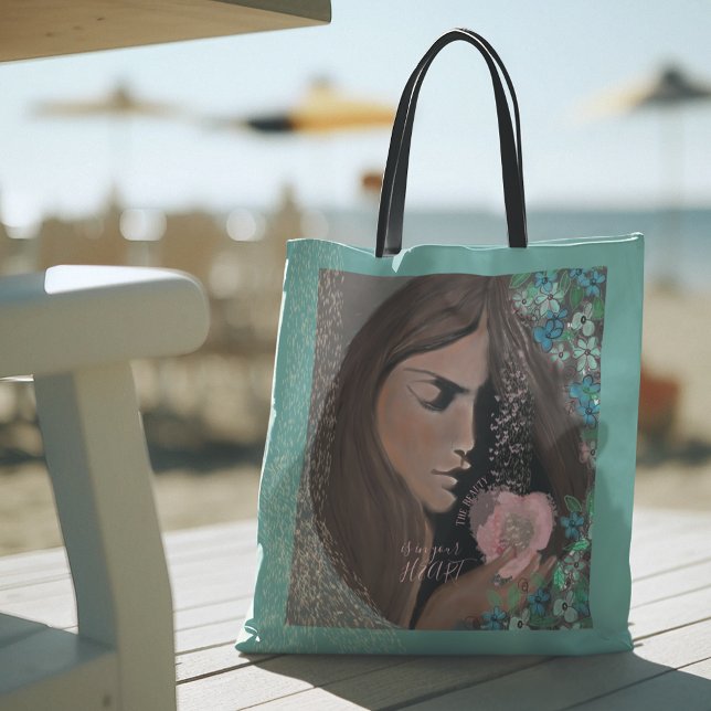 Beauty är i ditt HEART Tygkasse (The Beauty is in your HEART Tote Bag)