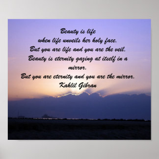 Beauty av Kahlil Gibran Poster