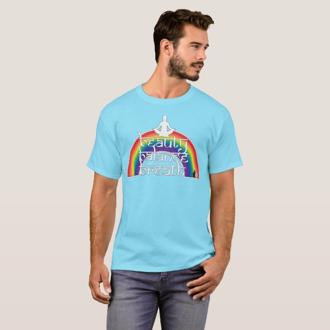 Beauty Balance Breath Rainbow Intentions T Shirt (Hel framsida)