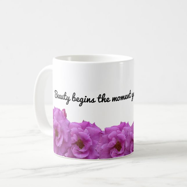 Beauty Begins - den inspirerande Blommigten Mugg (Framsida vänster)