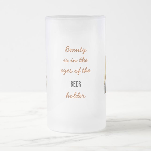 Beauty Beholder Beer Stein Frostat Ölglas (Center)