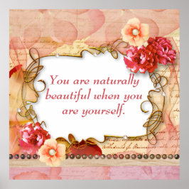 Beauty-bekräftelse av inspiration Quote Wall Art Poster