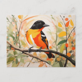 Beauty Bird Baltimore Oriole Vykort