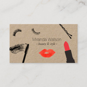 Beauty Biz Eyelash Läppar Mascara Makeup Artist II Visitkort