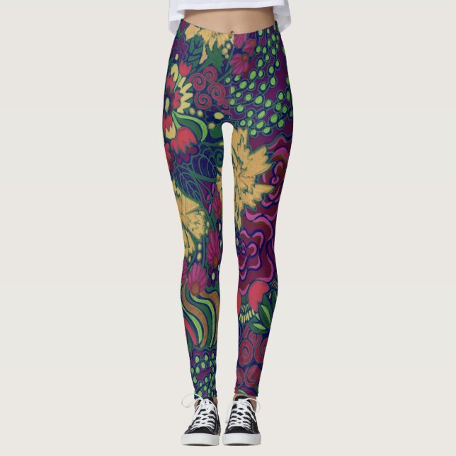 Beauty Blommigt Leggings (Framsida)