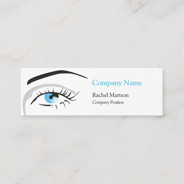 Beauty Blue Eye and Lashes Mini Visitkort (Framsida)