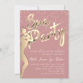Beauty Body SPA Party, omedelbar nedladdning av Gu Inbjudningar