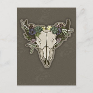 Beauty Boho Scull Vykort