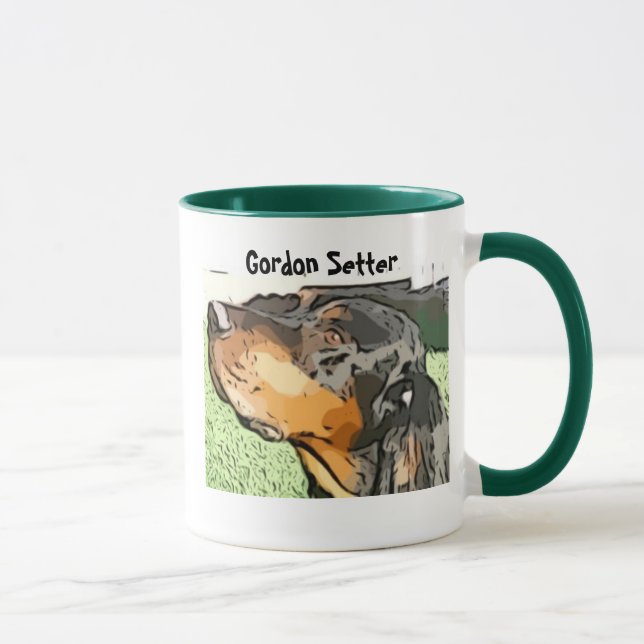 Beauty, Brains, Birdsense Gordon Setter Ceramc Mug Mugg (Höger)