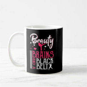 Beauty Brains Black Bälte Martial Arts Karate Gift Kaffemugg